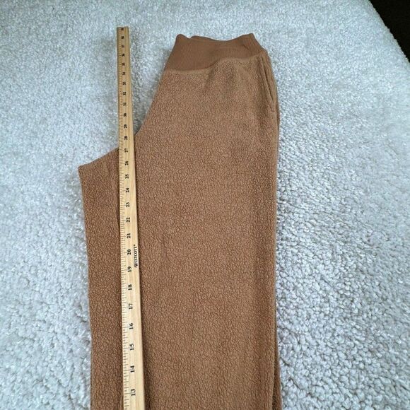 Aerie Sherpa Fleece Corset Zip Up Jogger Tan - Picture 9 of 10